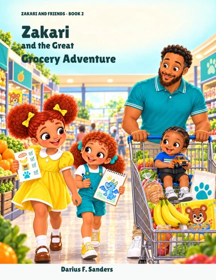 Zakari and the Great Grocery Adventure — book cover by Darius F. Sanders